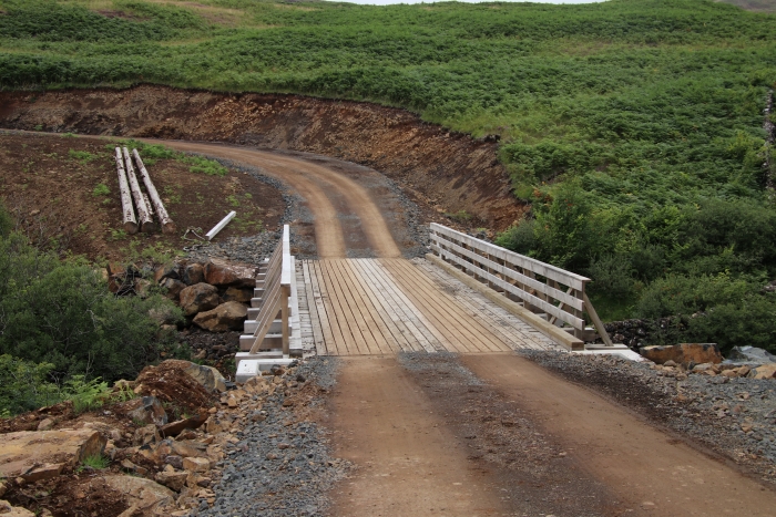 New bridge on timber transport road