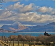 From the Drimnin road, view over Caisteal Nan Con & the mountains of Mull